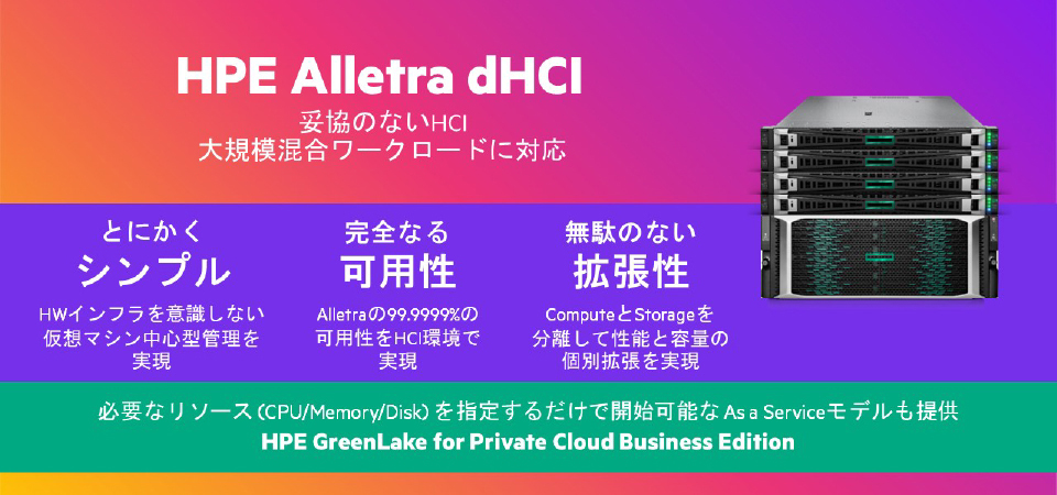 HPE DirectPlus まるごと情報局 | ハイパーコンバージド インフラストラクチャ（HCI）